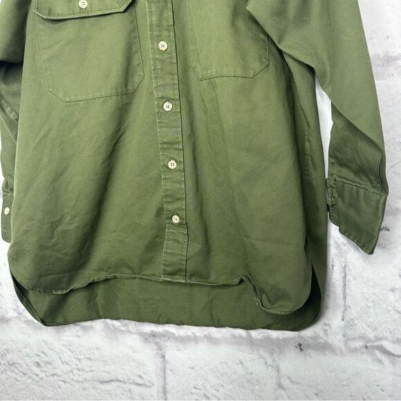 |VTG| MICKEY & CO by JG HOOK Military Style Button Down Patch Long Sleeve Shirt - Picture 3 of 6